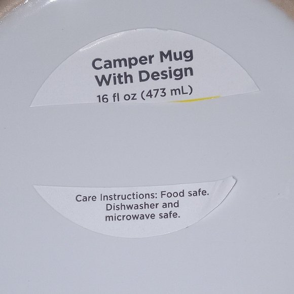 Camper mug with design and letter "E"  16 Fluid oz.  New - Picture 3 of 4